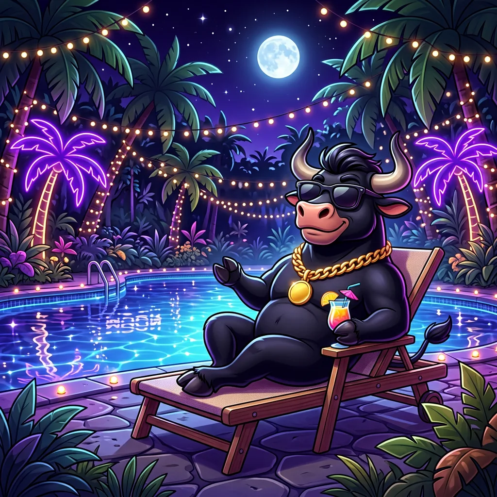Black bull beach mascot