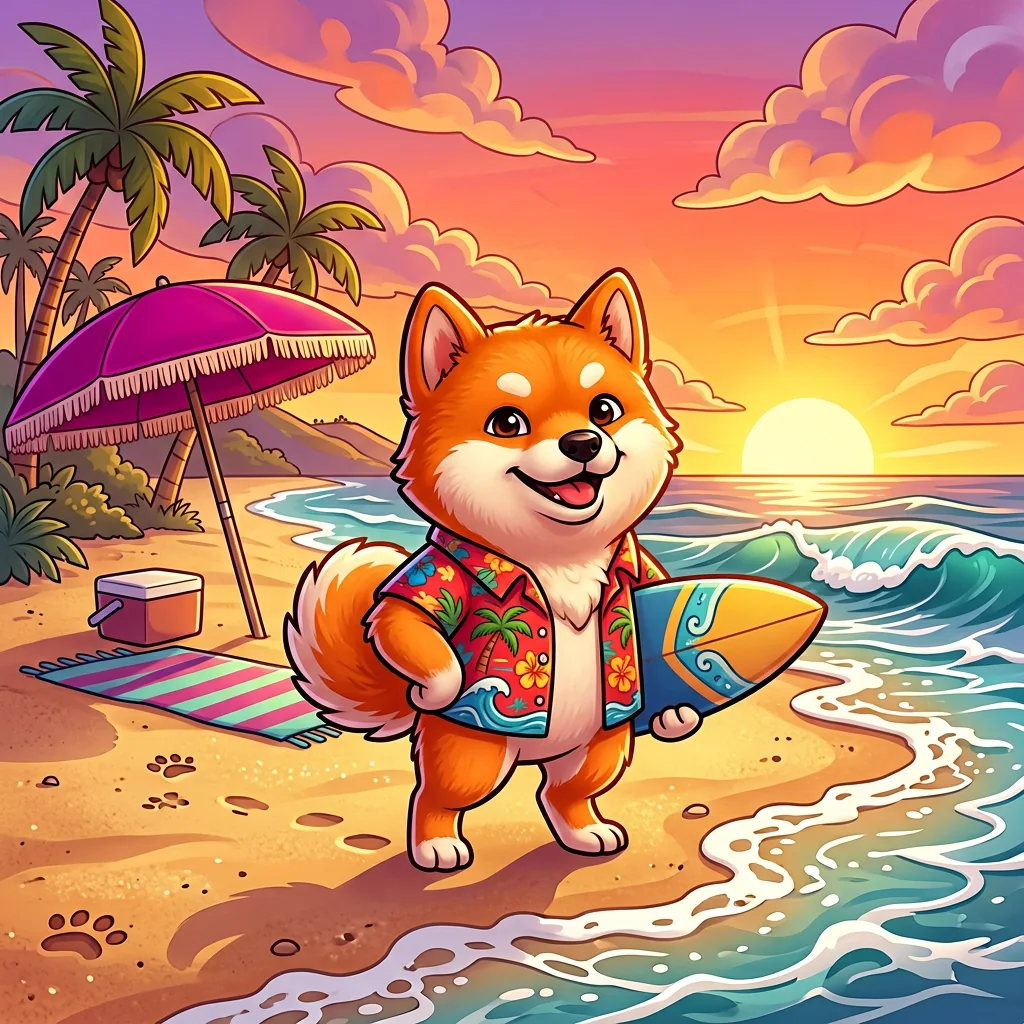 Shiba character and bull mascot